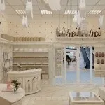 Дизайн дитячого магазину одягу та взуття, так само інтер'єр кафе для дітей (дитячого) Дизайн дитячого магазину одягу та взуття, так само інтер'єр кафе для дітей