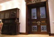 Двері в інтер'єрі вітальні міжкімнатний отвір, фото подвійних, дизайн скляних, білі (двері в інтер'єрі вітальні) Двері в інтер'єрі вітальні міжкімнатний отвір, фото подвійних, дизайн скляних, білі