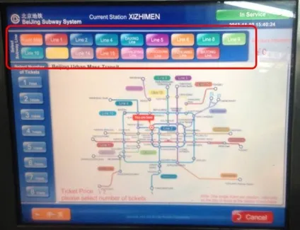 Інструкція по покупці квитка в метро Пекіна для туристів (напис означає автомат) Інструкція по покупці квитка в метро Пекіна для туристів