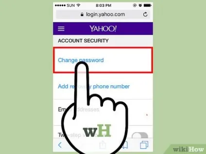 Як змінити пароль в пошті yahoo