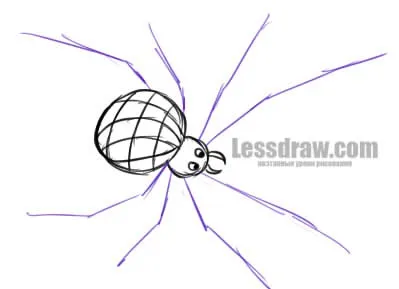 Як намалювати павука дитині, lessdraw (намалювати) Як намалювати павука дитині, lessdraw