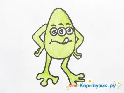 Як намалювати монстра поетапно кольоровими олівцями (монстра) Як намалювати монстра поетапно кольоровими олівцями