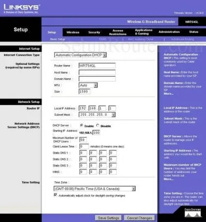 Як налаштувати роутер linksys wrt54gl