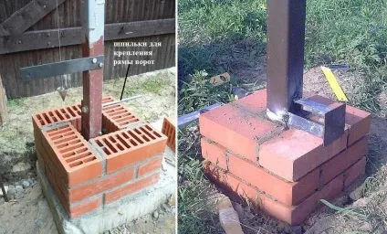 Як побудувати паркан з цегляними стовпами (двома шарами руберойду) Як побудувати паркан з цегляними стовпами