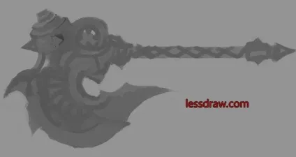 Як малювати зброю урок малювання середньовічного сокири, lessdraw (малювати) Як малювати зброю урок малювання середньовічного сокири, lessdraw