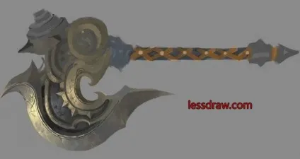 Як малювати зброю урок малювання середньовічного сокири, lessdraw (зброя) Як малювати зброю урок малювання середньовічного сокири, lessdraw