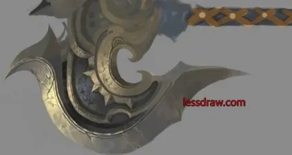 Як малювати зброю урок малювання середньовічного сокири, lessdraw (малювати) Як малювати зброю урок малювання середньовічного сокири, lessdraw