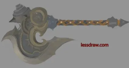 Як малювати зброю урок малювання середньовічного сокири, lessdraw (зброя) Як малювати зброю урок малювання середньовічного сокири, lessdraw