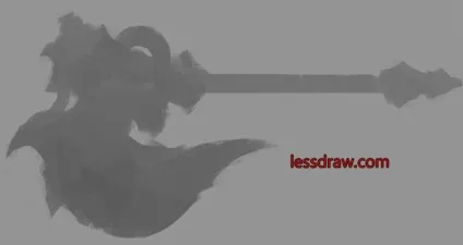 Як малювати зброю урок малювання середньовічного сокири, lessdraw (сокири) Як малювати зброю урок малювання середньовічного сокири, lessdraw