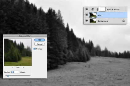 Як створити туман в photoshop (обраний фільтр зеленого) Як створити туман в photoshop