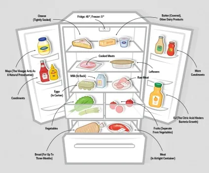 Як зберігати продукти в холодильнику на яких полицях і в якій тарі (терміни) Як зберігати продукти в холодильнику на яких полицях і в якій тарі