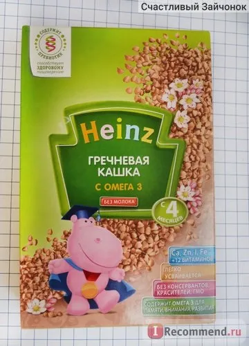 Каша heinz гречана кашка з омегою-3 - «безмолочна гречана каша Хайнц для першого прикорму