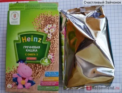 Каша heinz гречана кашка з омегою-3 - «безмолочна гречана каша Хайнц для першого прикорму