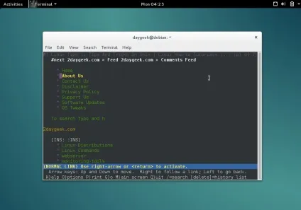 Кращі консольні браузери для linux, losst