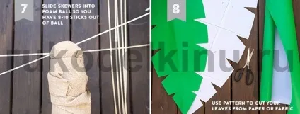 Декоративна пальма з паперу в вашому саду (гарячим клеєм Потім) Декоративна пальма з паперу в вашому саду