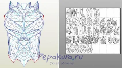 Даедріческая броня з паперу, pepakura (Складність збірки середня) Даедріческая броня з паперу, pepakura