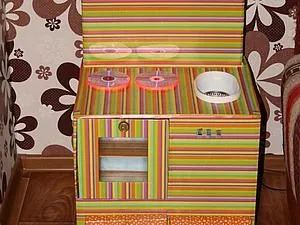 Дитяча кухня з картонних коробок - ярмарок майстрів - ручна робота, handmade (кухня своїми руками) Дитяча кухня з картонних коробок - ярмарок майстрів - ручна робота, handmade