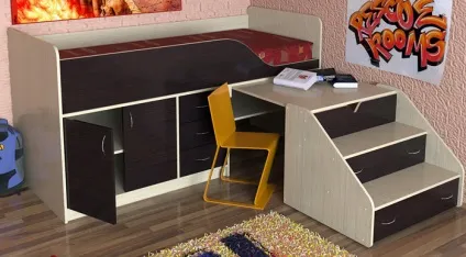 Дитячий куточок школяра меблі з ліжком (дитячий) Дитячий куточок школяра меблі з ліжком