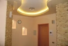 Дворівнева стеля з гіпсокартону і натяжна фото, змішаний без гіпсокартону (натяжна) Дворівнева стеля з гіпсокартону і натяжна фото, змішаний без гіпсокартону