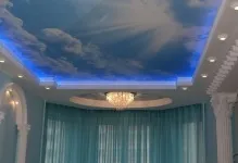 Дворівнева стеля з гіпсокартону і натяжна фото, змішаний без гіпсокартону (натяжна) Дворівнева стеля з гіпсокартону і натяжна фото, змішаний без гіпсокартону
