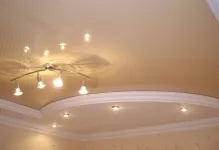 Дворівнева стеля з гіпсокартону і натяжна фото, змішаний без гіпсокартону (дворівневий) Дворівнева стеля з гіпсокартону і натяжна фото, змішаний без гіпсокартону