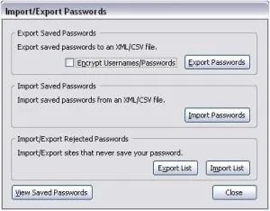 Експорт паролів в firefox password manager