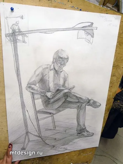Фігура сидячої людини з натури, mtdesign