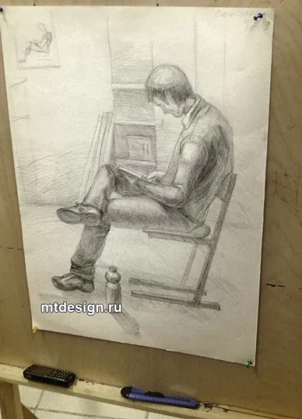Фігура сидячої людини з натури, mtdesign