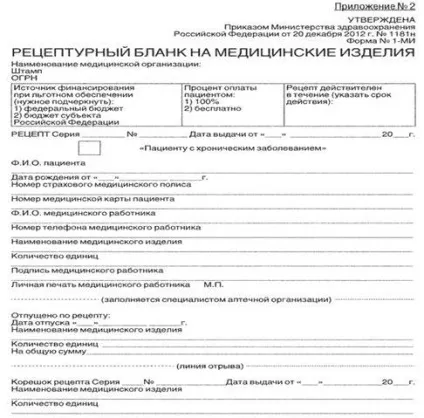 Форми рецептурних бланків