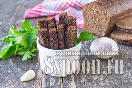 Грінки з чорного хліба з часником - 8 (хліба) Грінки з чорного хліба з часником - 8