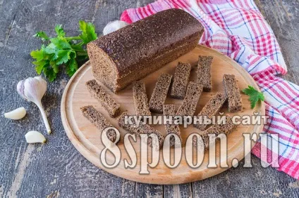 Грінки з чорного хліба з часником - 8 (чорного хліба часником) Грінки з чорного хліба з часником - 8