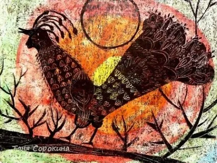 Граттаж - техніка малювання