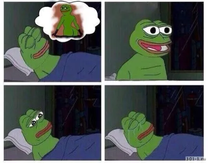 Сумна жаба мем, memepedia