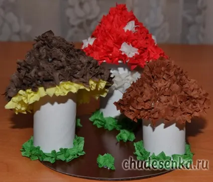Грибочки з паперу