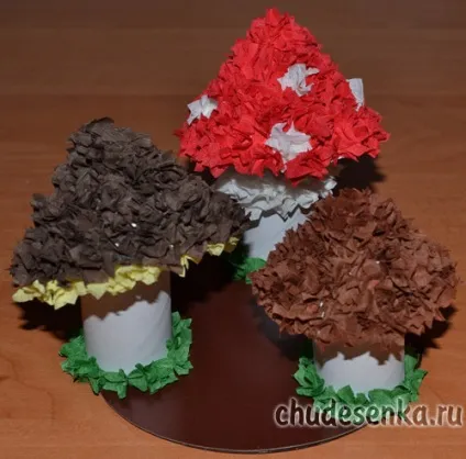 Грибочки з паперу