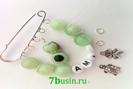 Іменні шпильки своїми руками, 7бусін - фурнітура для прикрас