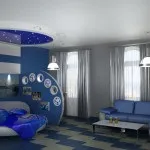 Інтер'єр вітальні спальні проект маленької суміщеної площі, ідеї дизайну