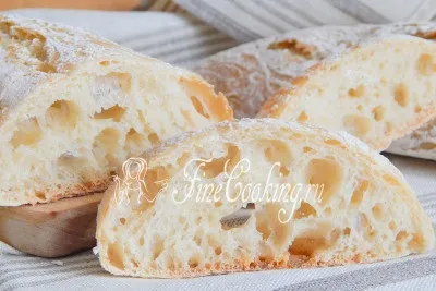 Італійський хліб чіабатта - рецепт з фото (італійський) Італійський хліб чіабатта - рецепт з фото