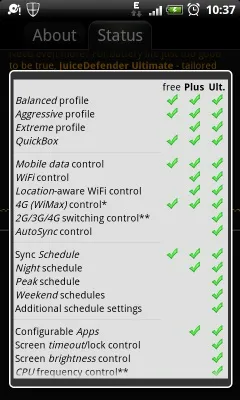 Juicedefender - комплексна економія батареї на android (juicedefender) Juicedefender - комплексна економія батареї на android