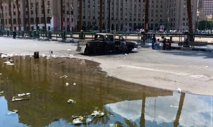 Каїр і вершина піраміди Хеопса, фото новини (пам'ятки) Каїр і вершина піраміди Хеопса, фото новини