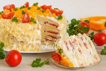 Кабачковий торт з помідорами - рецепт з фото (кабачковий) Кабачковий торт з помідорами - рецепт з фото