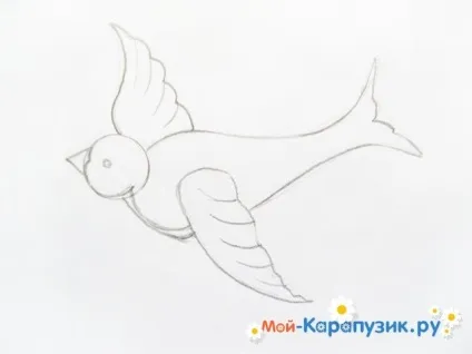 Як намалювати ластівку олівцем поетапно (олівцем) Як намалювати ластівку олівцем поетапно