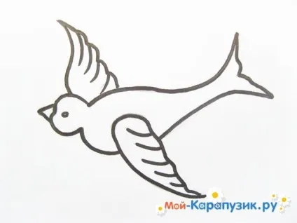 Як намалювати ластівку олівцем поетапно (олівцем) Як намалювати ластівку олівцем поетапно