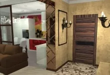 Меблі у вітальні-передпокої поєднання в будинку, шафи і дизайн кухні-коридору, фото перегородок між (вітальні-передпокої) Меблі у вітальні-передпокої поєднання в будинку, шафи і дизайн кухні-коридору, фото перегородок між