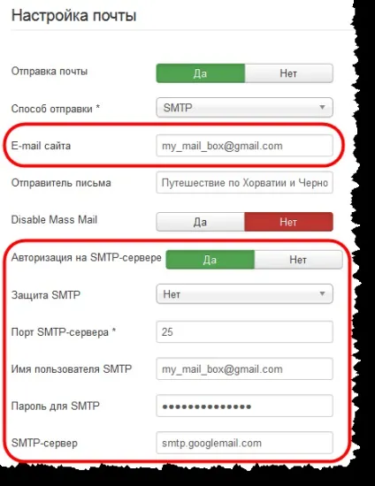 Як налаштувати електронну пошту сайту на joomla
