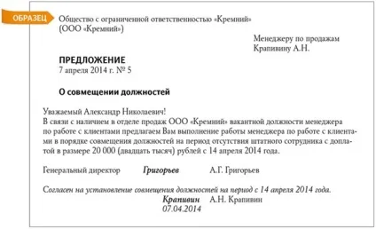 Як оформити тимчасове виконання обов'язків іншим співробітником