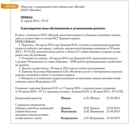 Як оформити тимчасове виконання обов'язків іншим співробітником