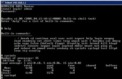 Як підключитися telnet до модему d-link dsl-2500u »пізнавальний блог