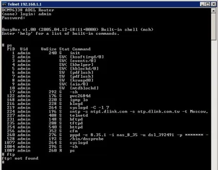 Як підключитися telnet до модему d-link dsl-2500u »пізнавальний блог