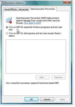 Як повністю відключити dep в windows vista »пізнавальний блог (windows) Як повністю відключити dep в windows vista »пізнавальний блог